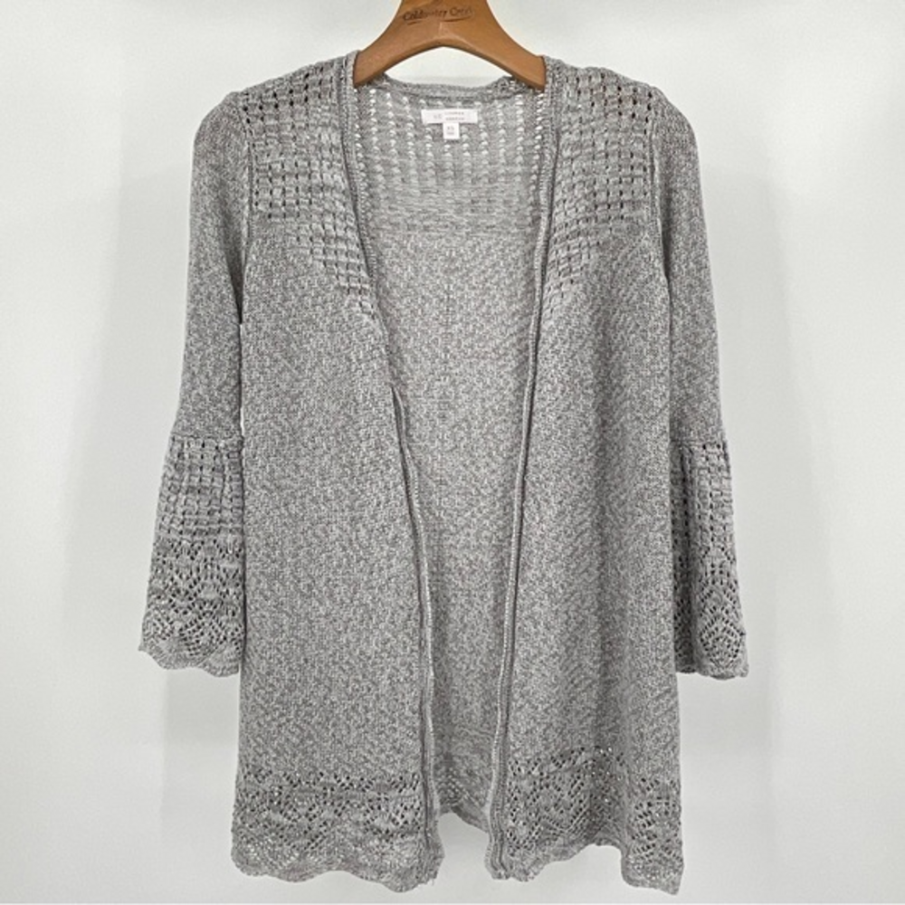 Lauren Conrad Gray Knit Cardigan Size XS B2